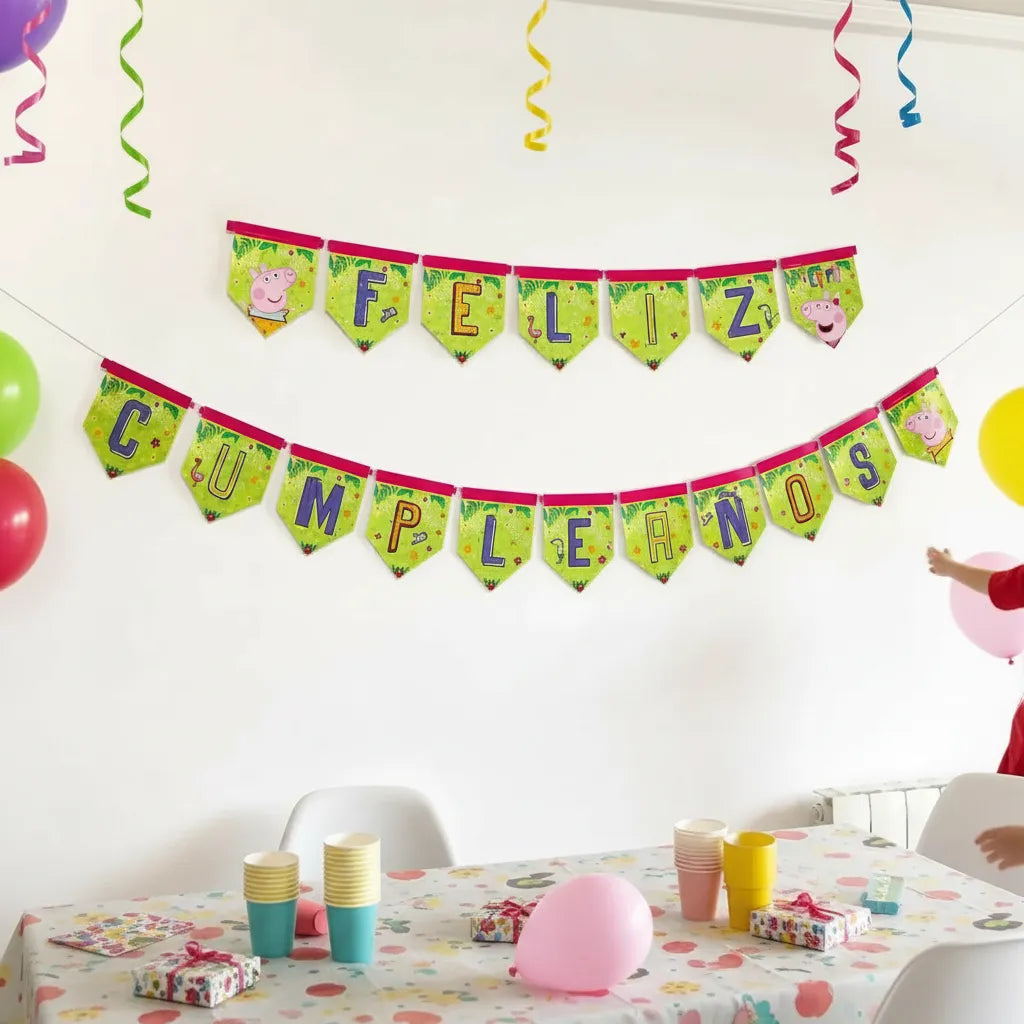 Guirnalda Feliz Cumpleaños Peppa Pig