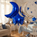 Set Globos Estrella Luna Azul