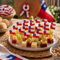 Set 20 Brochetas Bandera Chile Fiestas Patrias