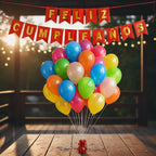 Kit Decoración Feliz Cumpleaños + Globos Colores | Cotillón Activarte