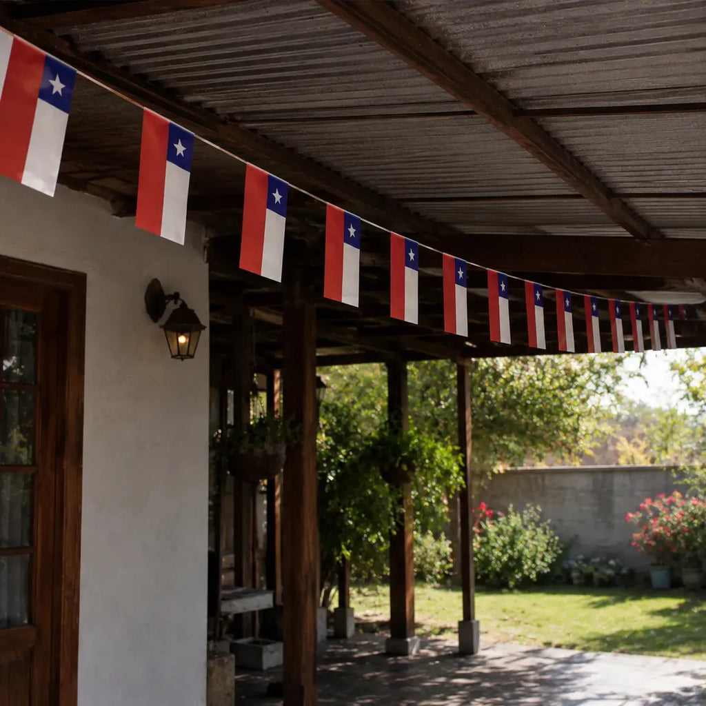 Guirnalda Banderas Chile Fiestas Patrias 3 Metros