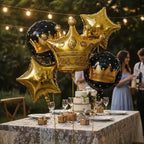 Set 5 Globos Metálicos Corona | Decoración Cumpleaños