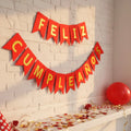 Guirnalda Banderín "Feliz Cumpleaños" Rojo