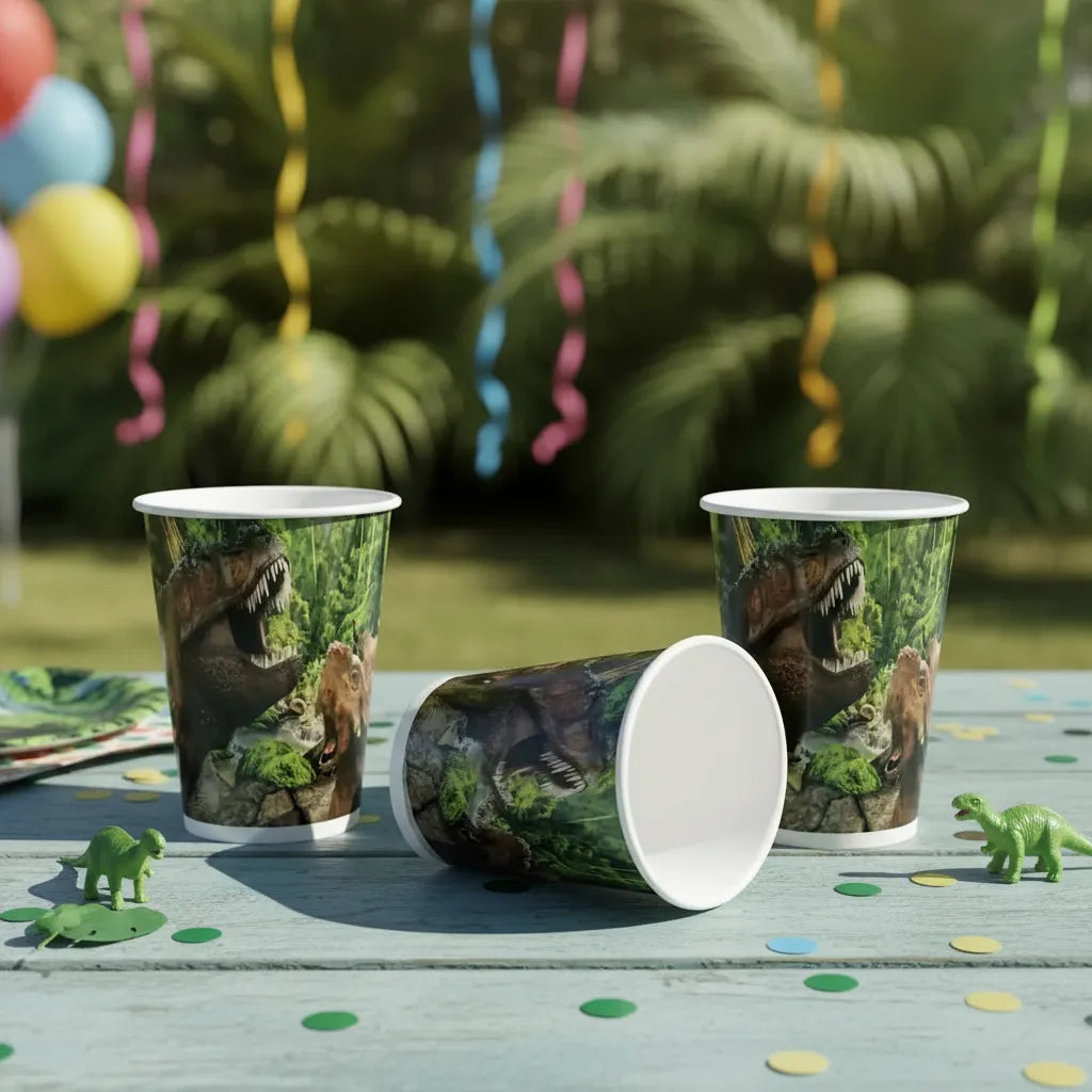 Vasos Dinosaurio Jurásico x 6
