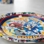 Plato Cumpleaños Sonic x 6