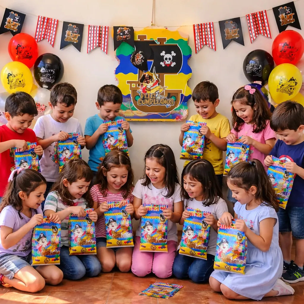 Kit Cumpleaños Pirata Piñata +12 Bolsas Dulces | Cotillón Activarte