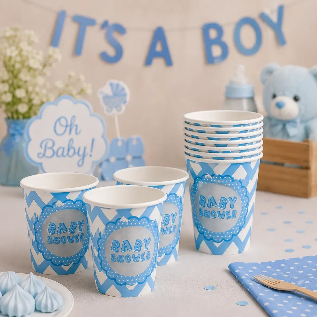 Vasos Baby Shower Niño