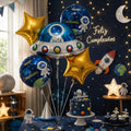 Set 5 Globos Metálicos Ovni Espacial Cumpleaños | Cotillón Activarte
