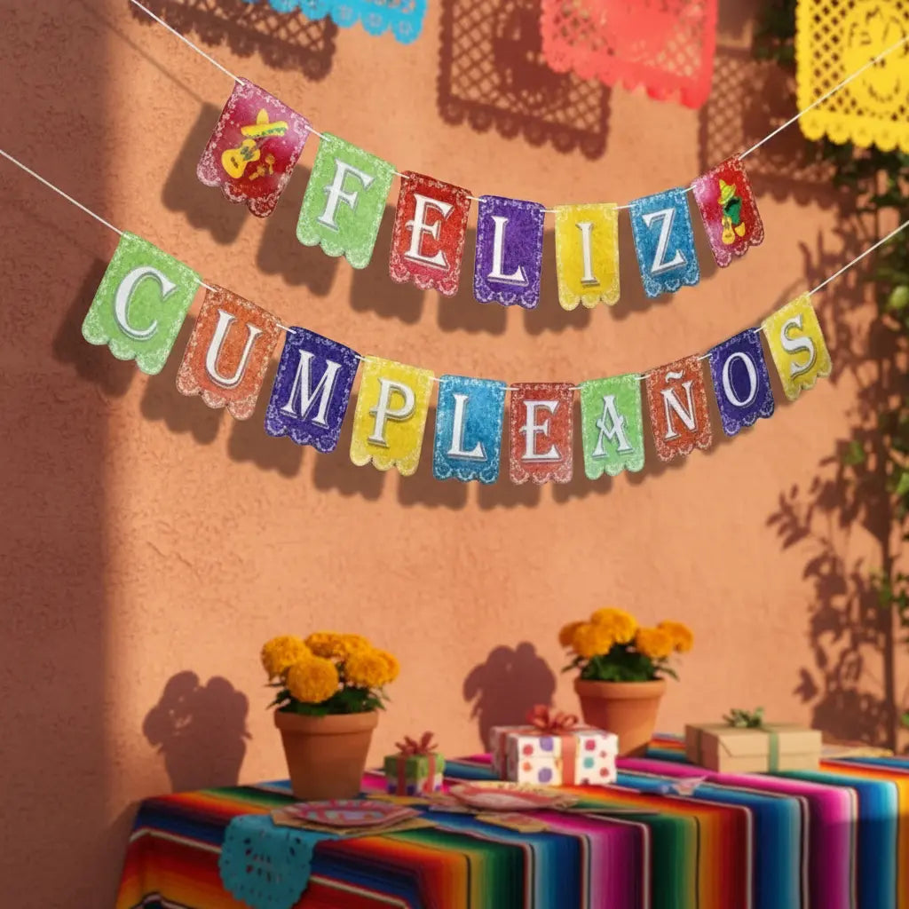 Guirnalda Feliz Cumpleaños Mexicana