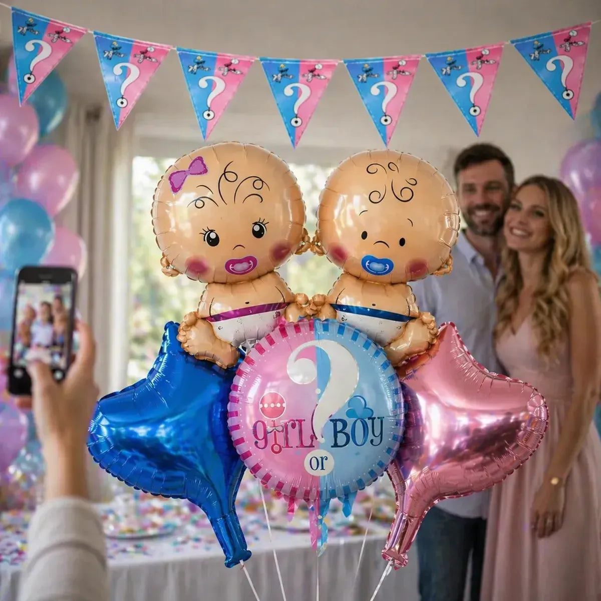 Kit Decoración Revelación de Género con Globos | Cotillón Activarte