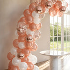 Arco Orgánico de Globos Rosado Rose Gold 110 Globos | Kit Completo