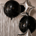 Kit Decoración Cumpleaños Negro Plateado | Fiesta Completa
