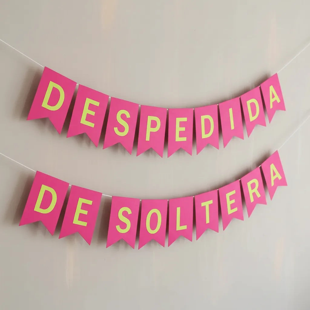 Guirnalda Banderines Despedida de Soltera Fucsia