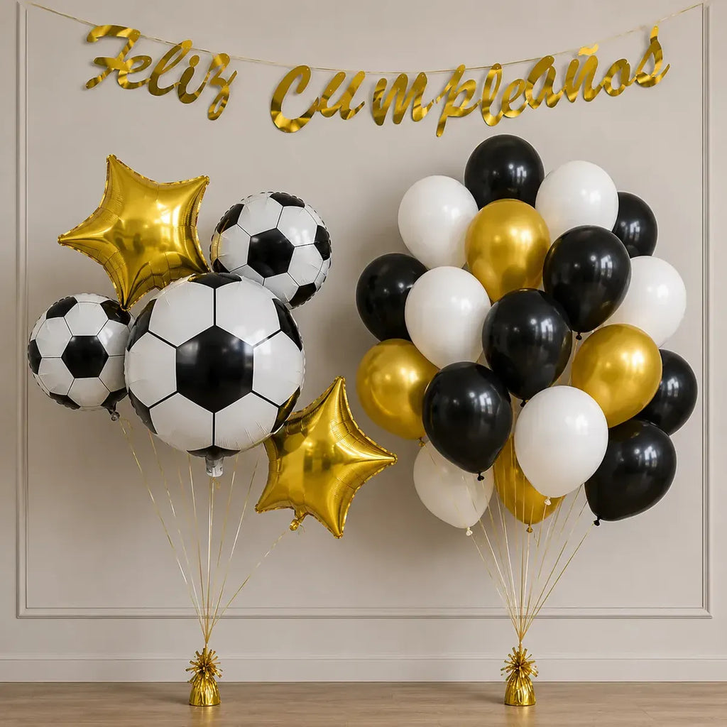 Kit Decoración Cumpleaños Fútbol | Globos y Decoración Completa | Cotillón Activarte