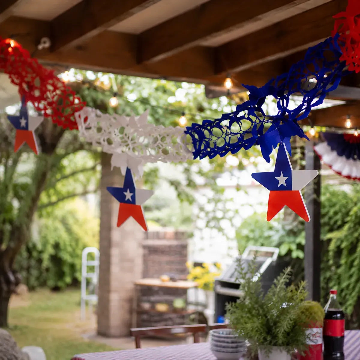 Guirnalda Estrellas Fiestas Patrias Chile 2,3 Metros