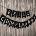 Kit Decoración Cumpleaños Negro Plateado | Fiesta Completa