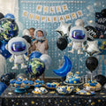 Set Decoración Cumpleaños Espacial con Astronautas, Planetas y Globos Metalizados