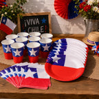 Set Vasos y Platos Chile x 10