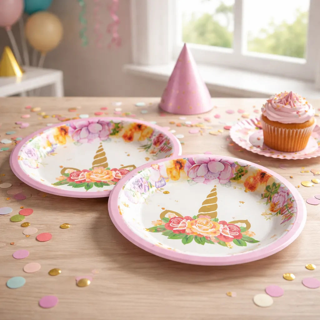 Platos Unicornio Kawaii x 6