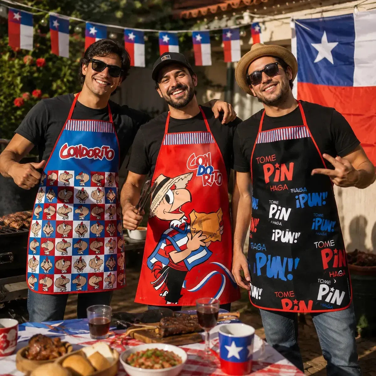 Delantal Pechera Dieciochera Condorito Fiestas Patrias Chile