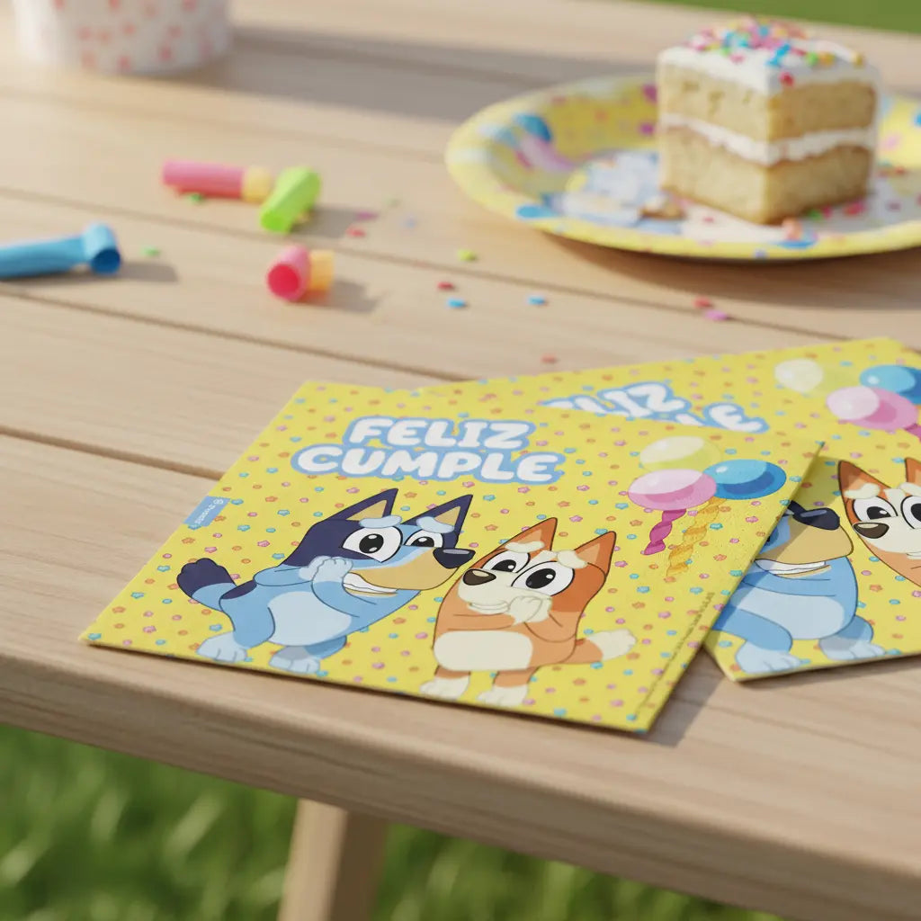 Servilletas Cumpleaños Bluey x 10