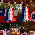 Adorno Colgante Campana Tricolor Chile 25 cm | Decoración Fiestas Patrias