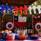 Guirnalda Copihue Tricolor Fiestas Patrias Chile