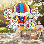 Set 5 Globos Metálicos Globo Aerostático | Decoración Cumpleaños