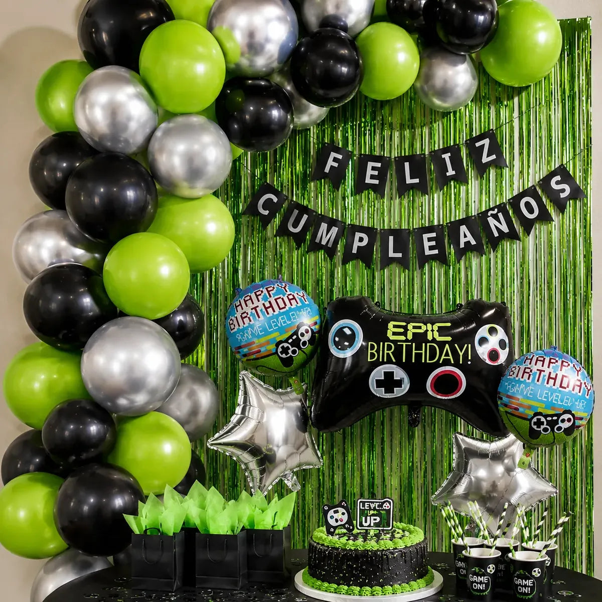 Kit Decoración Cumpleaños Videojuegos Gamer | Cotillón Activarte