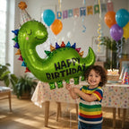 Globo Metálico Dinosaurio Happy Birthday