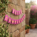 Guirnalda Banderín "Feliz Cumpleaños" Glitter Fucsia