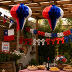 Adorno Colgante Trompo Tricolor Chile 33 cm | Fiestas Patrias