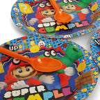 Plato Cumpleaños Súper Mario x 6