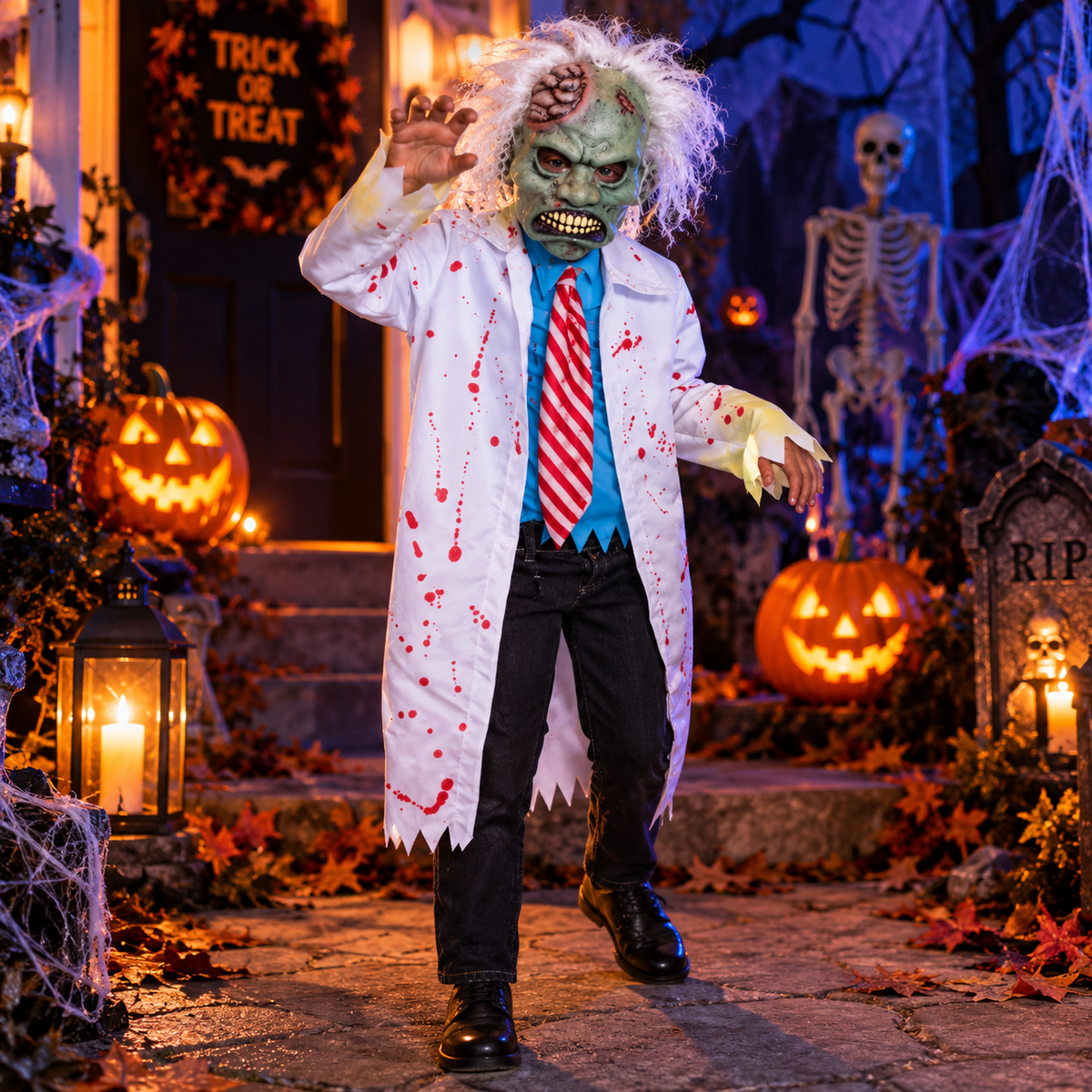 Disfraz Halloween Doctor Zombie Niño con Máscara