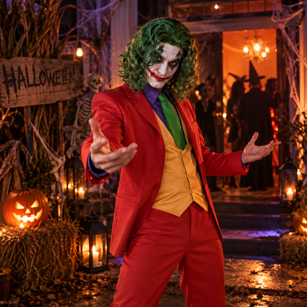 Disfraz Guason Joker Rojo Adulto
