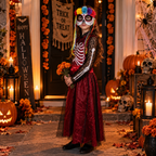Disfraz Catrina Niña Largo Halloween