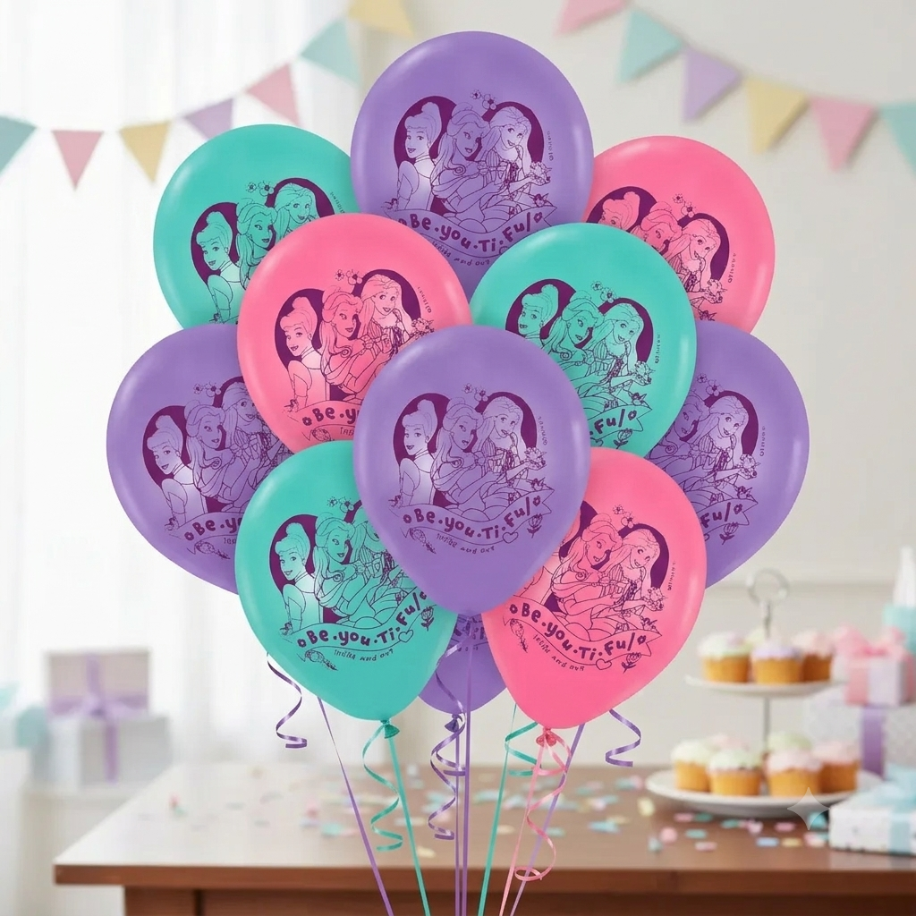 Pack Decoración Cumpleaños Princesas Disney para 36 Personas