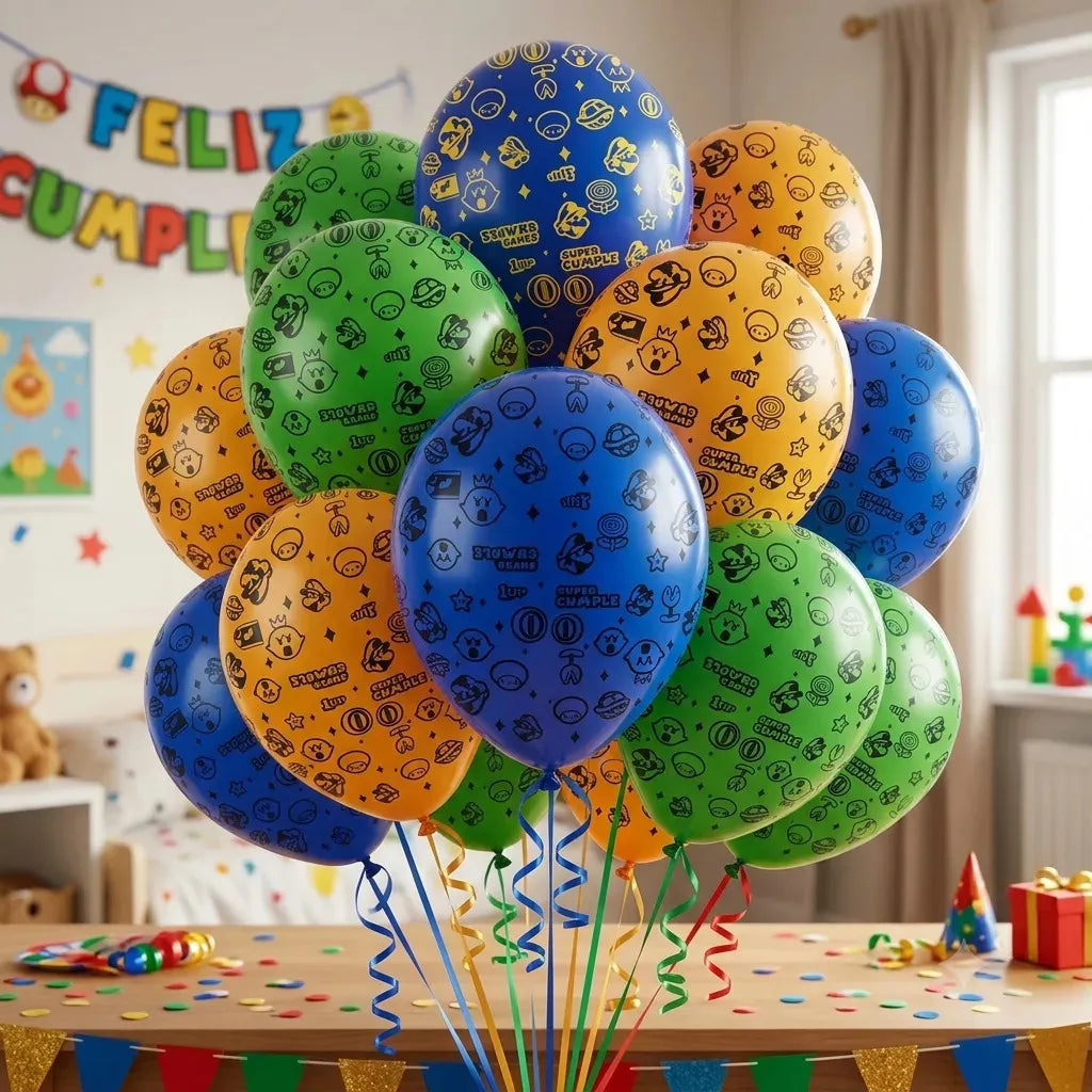 Pack Decoración Cumpleaños Súper Mario para 30 Personas