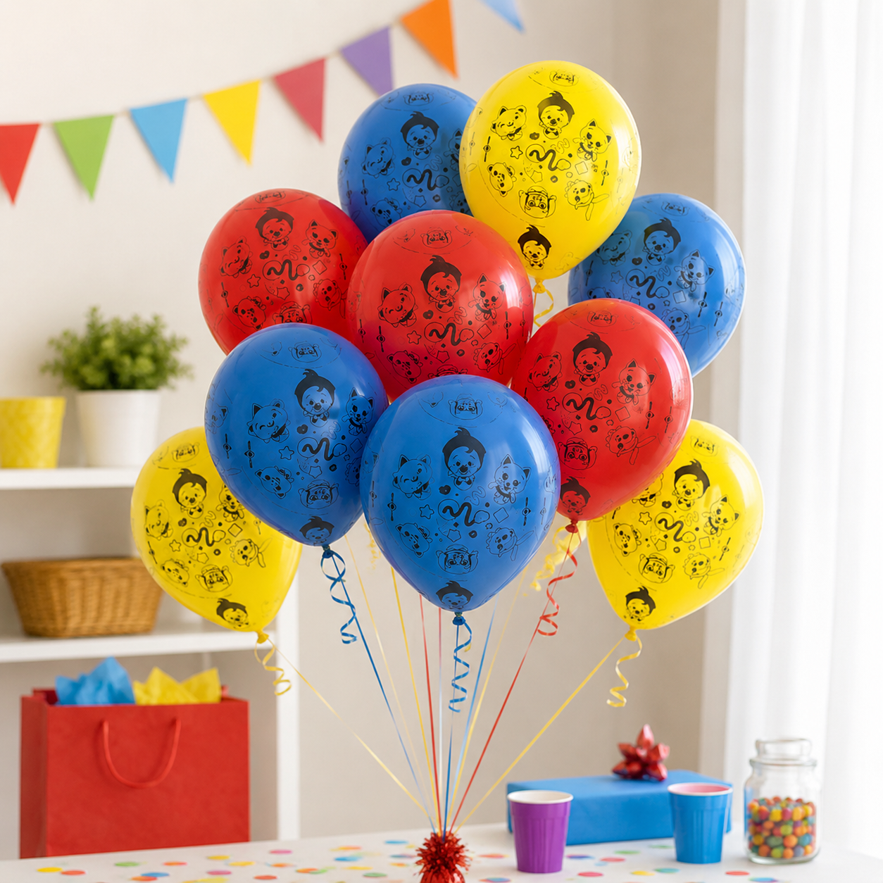Pack Decoración Cumpleaños Payaso Plim Plim para 30 Personas