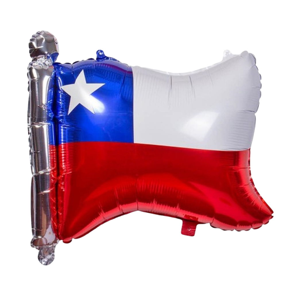 Globo Metálico Bandera de Chile Fiestas Patrias