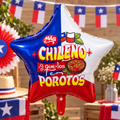 Globo Metálico Estrella Chile Fiestas Patrias