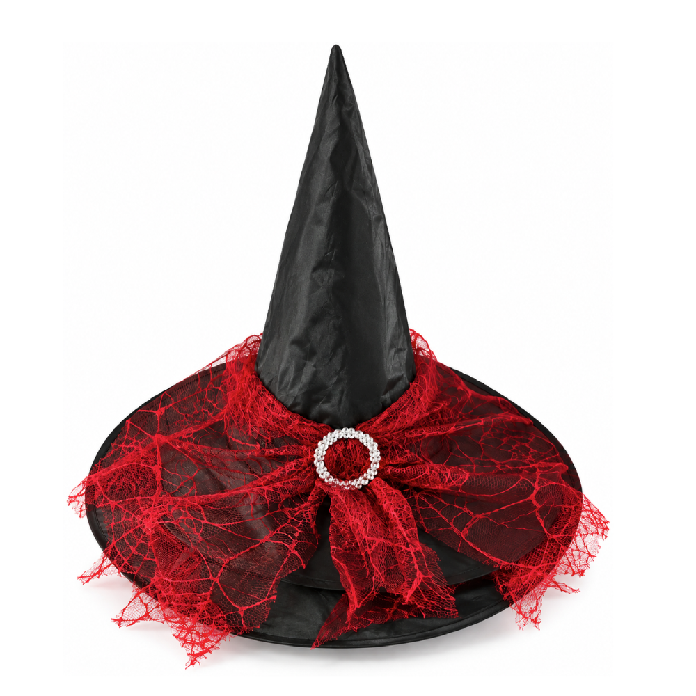 Gorro Bruja Velo y Brillos