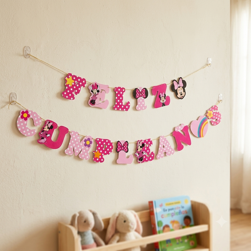 Pack Decoración Cumpleaños Minnie Mouse para 12 Personas
