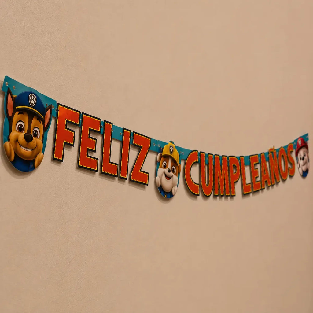 Pack Decoración Cumpleaños Paw Patrol para 12 Personas