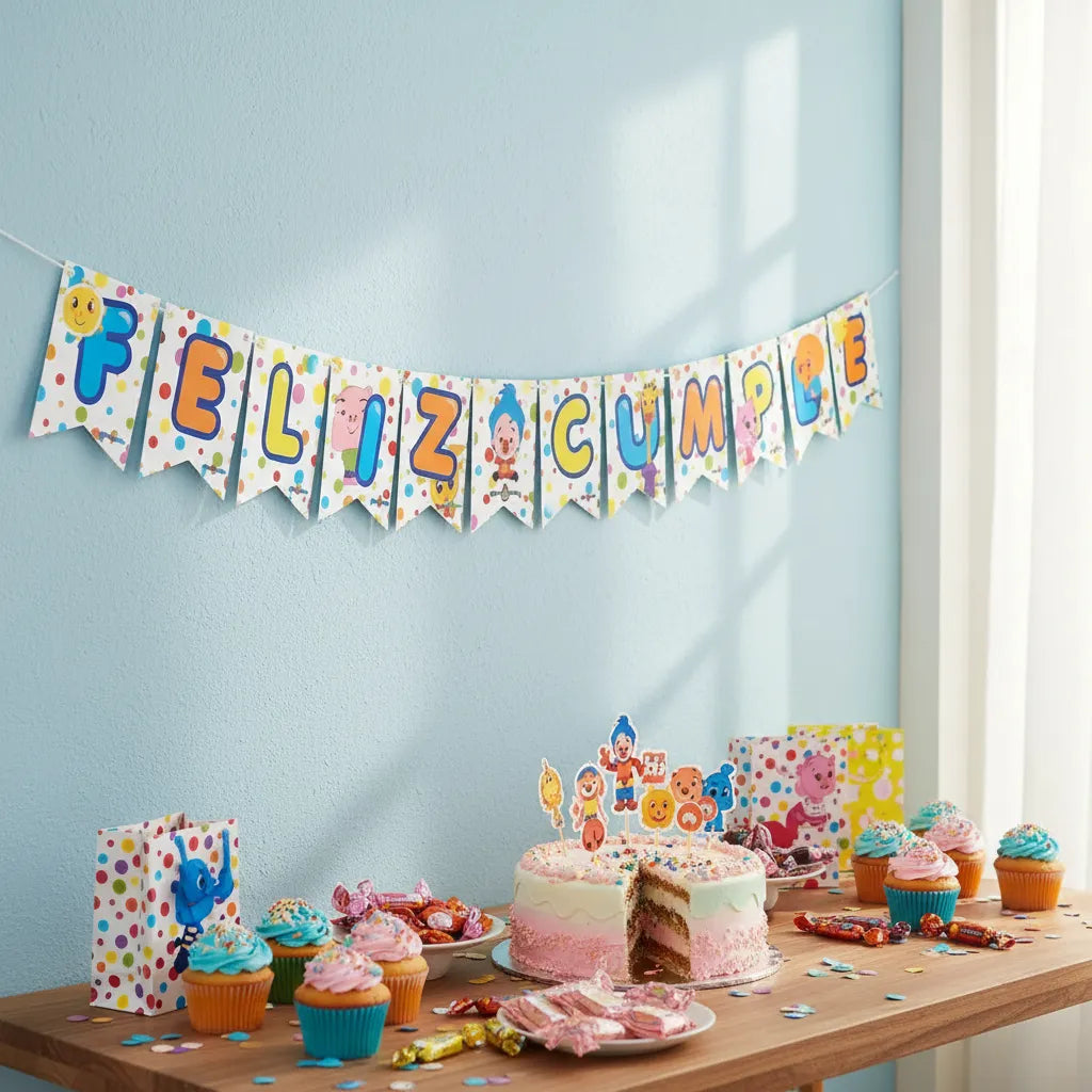 Pack Decoración Cumpleaños Plim Plim para 36 Personas