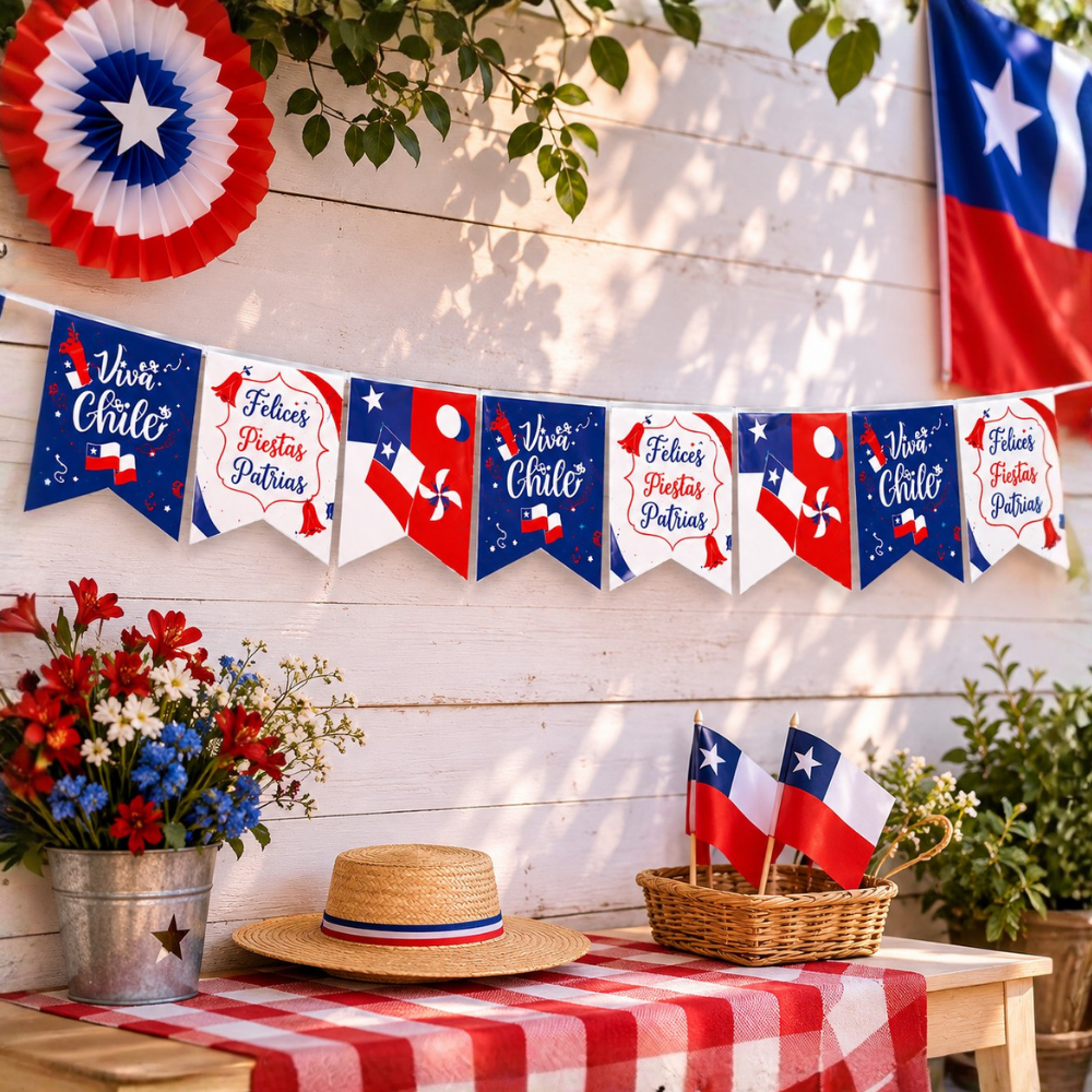 Guirnalda Banderines Viva Chile