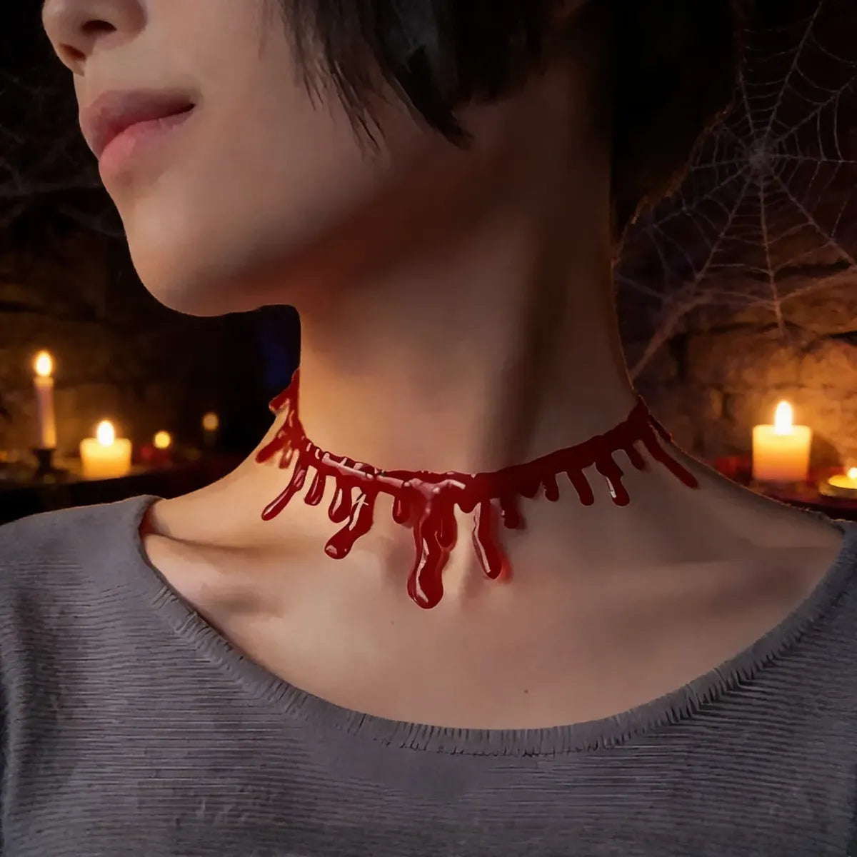 Collar Herida Silicona Halloween