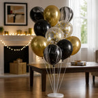 Kit Decoración Cumpleaños Negro Dorado | Cotillón Activarte