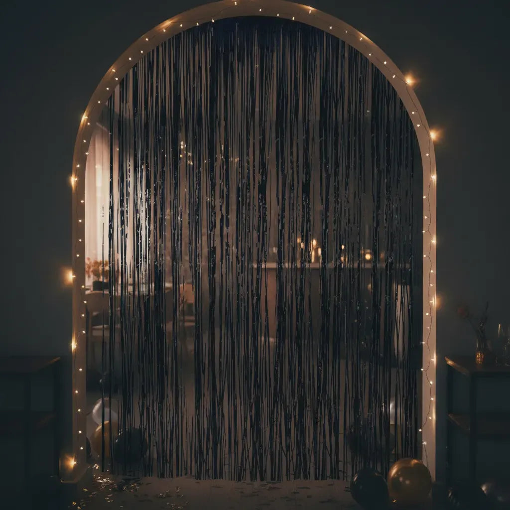 Kit Decoración Cumpleaños Negro Dorado | Cotillón Activarte