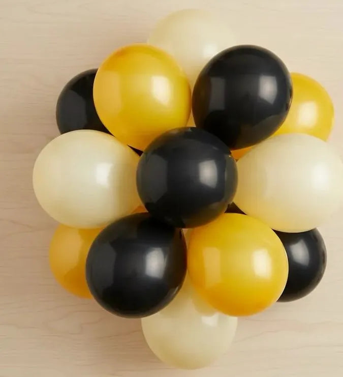 Kit Decoración Cumpleaños 30 Años Dorado Negro | Fiesta Completa